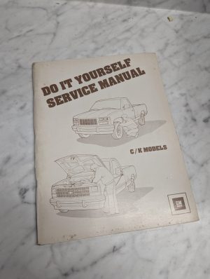 General Motors Service Manual C K Models X-8955 St375-89Diy Repair Shop 1988