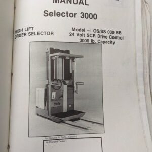 Yale Maintenance Manual Fork Lift Truck Service Os Ss 030 Bb 1991 1469