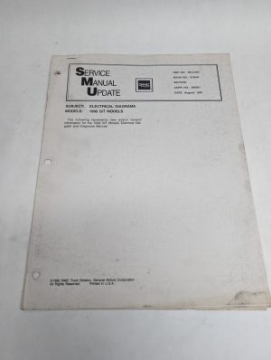 Gmc Manual Update Electrical Diagrams 1992 St Models X-2494 92-U-002 Shop