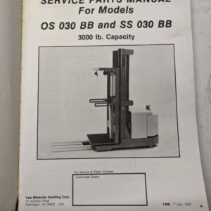 Yale Service Parts List Book Manual Fork Lift Truck Os Ss 030 Bb 1991 1468