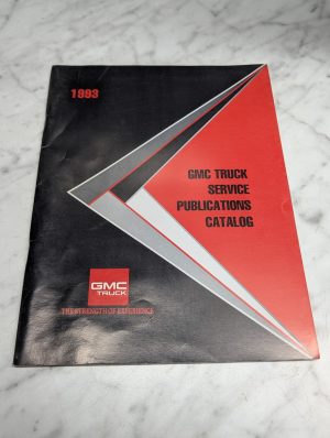 Gmc Truck Service Publications Catalog Manual List Book 1993