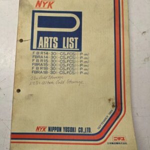 Nyk Fork Lift Truck Parts List Book Manual F B R A 14 15 18 -30 Cs Fcs P M 1985