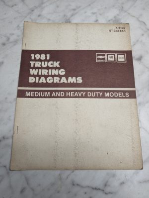 Chevrolet Gm Gmc 1981 Truck Wiring Diagrams X-8139 St-352-81A Medium Heavy Duty
