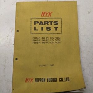 Nyk Fork Lift Truck Parts List Book Manual Fb 14 15 18 P -46 -P -Cs Fcs 1983