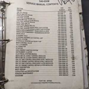 Hyster Service Manual Spacesaver S 40 45 50 55 60 65 Xm 2001 Fork Lift Truck