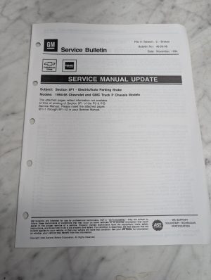 Gm Chevrolet Gmc Truck Manual Update Section 5F1 1994-95 Owners Operators