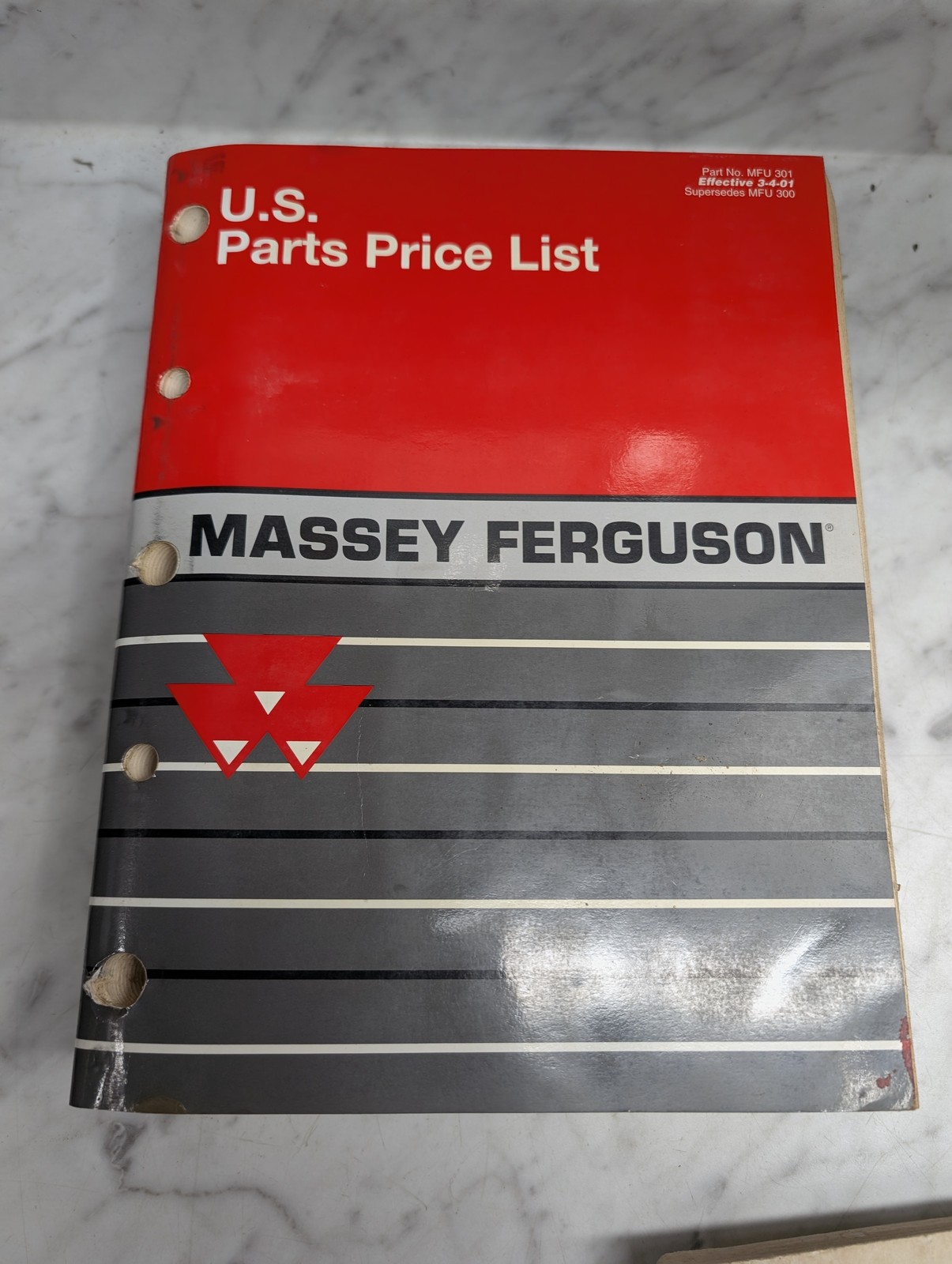 Massey Ferguson Parts Price List Mfu 301 Manual Book Sales Catalog Mf 2001