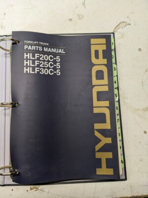 Hyundai Fork Lift Truck Parts List Book Manual Hfl 20 25 30 C-5 Catalog