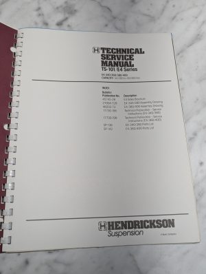 Hendrickson Suspension Ts-101 E4 Series E4-340 360 380 400 Technical Manual