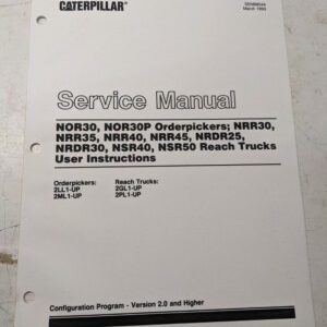Caterpillar Cat Fork Lift User Manual Orderpicker Nor Nrr Nrd Nsr 30 35 40 45 50