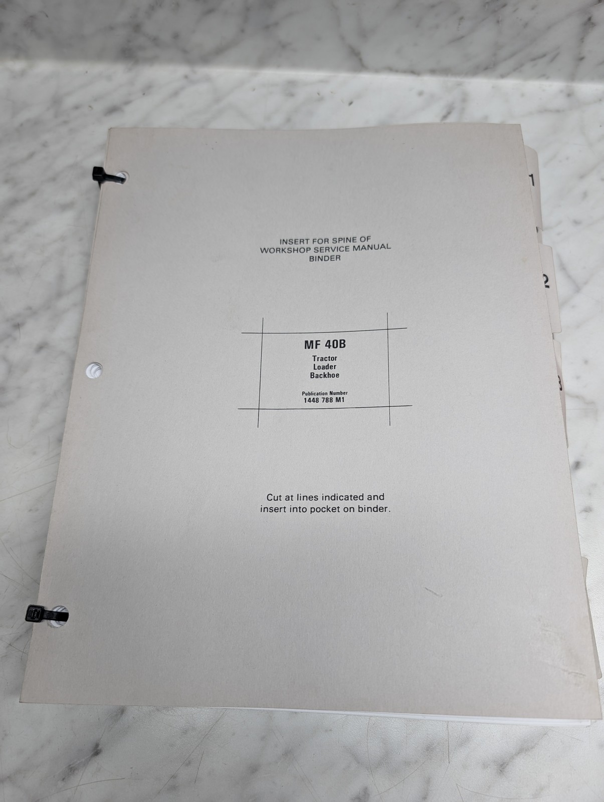 Massey Ferguson Mf 40B Tractor Loader Backhoe 1448 788 Workshop Service Manual