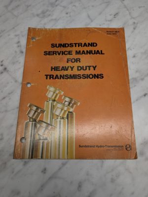Sundstrand Manual Heavy Duty Transmissions Bulletin 965-0 Manual Shop June 1972