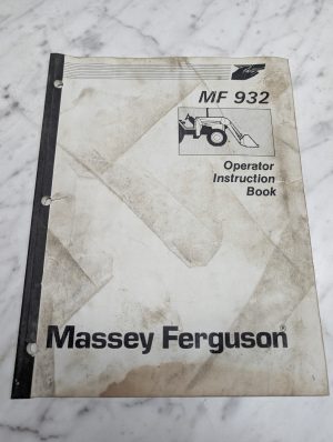 Massey Ferguson 932 Operator Instruction Book Manual Owners Guide Reference Mf