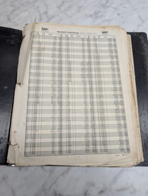 Massey-Ferguson Mf Parts Price List Manual Book Sales Catalog Reference 1974