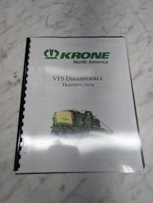 Krone North America Vfs Disassembly Training 2014 Manual Guide Book Reference