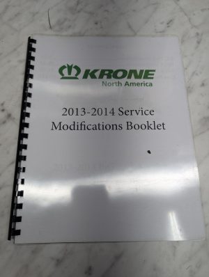Krone North America 2013 2014 Service Modifications Booklet Manual Repair