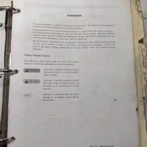 Caterpillar Forklift Service Manual E 3000 3500 Ec 4000 5000 Ex 5500 6000 6500