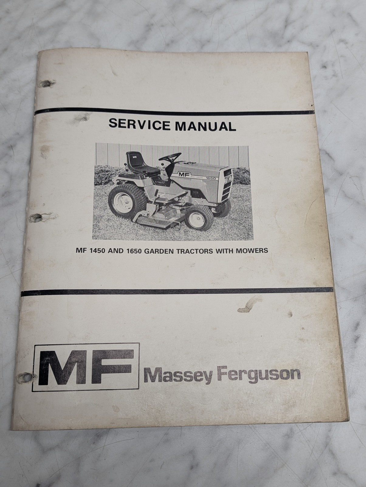 Massey Ferguson 1450 1650 Garden Tractors Mowers Service Manual Repair Shop Mf