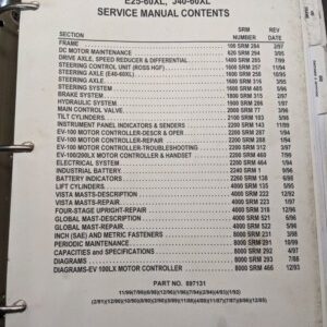 Hyster Service Manual Fork Lift Electric E J 25 30 35 40 50 60 J Xl Repair Book