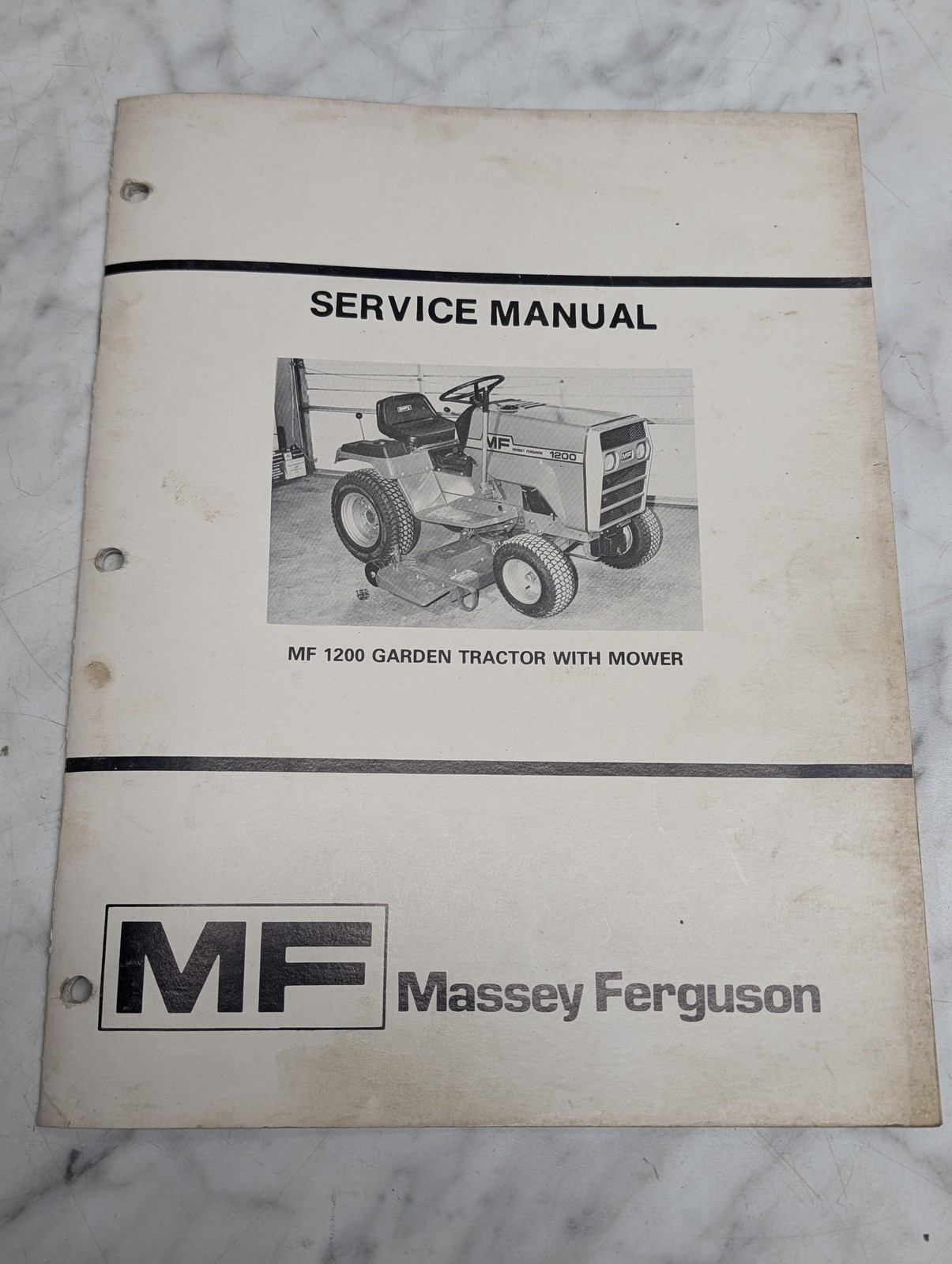 Massey Ferguson 1200 Garden Tractor With Mower Service Manual Repair Shop Mf