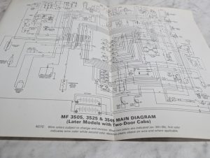Mf 3505 3525 3545 Main Diagram Later Models Two Door Cabs Manual Guide Book