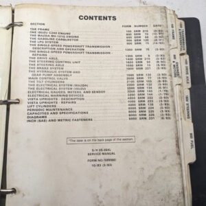 Hyster Service Manual Spacesaver Challenger S H 25 30 35 Xl Repair Book 1983
