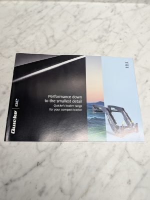 Quicke Loader Range 100C 140C 160C 180C Brochure Catalog Literature Specs Info