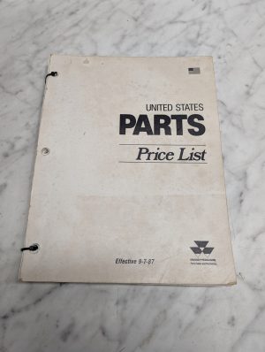 Massey-Ferguson Parts Price List Manual Book Sales Catalog Effective 1987