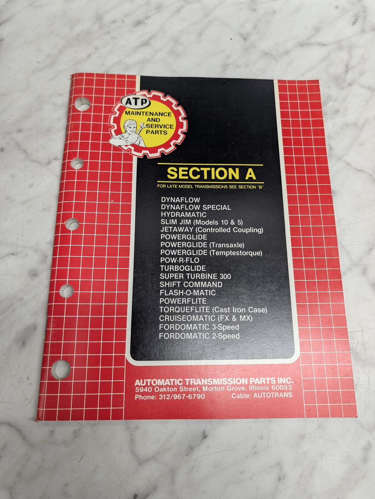 Atp Maintenance Service Parts Section A Dynaflow Hydramatic Powerglide Manual