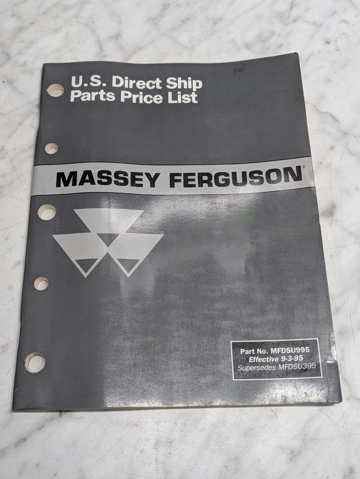 Massey Ferguson Mfdsu995 Parts Price List Manual Book Sales Catalog 1995