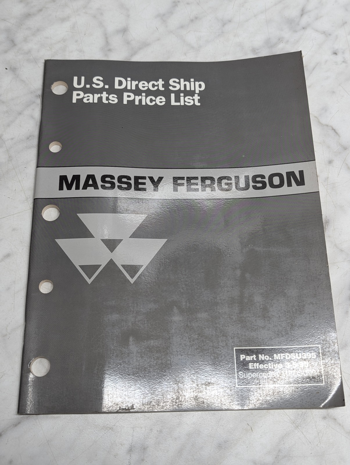 Massey Ferguson Parts Price List Manual Book Sales Catalog Mfdsu395 1995