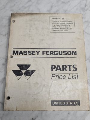 Massey Ferguson Mf Parts Price List Book Sales Catalog Reference Us 1991