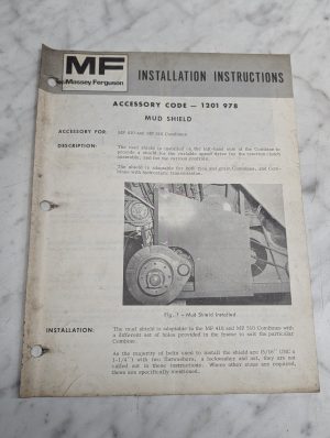 Massey Ferguson 410 Mf 510 1201 978 Installation Instructions Guide Sheets