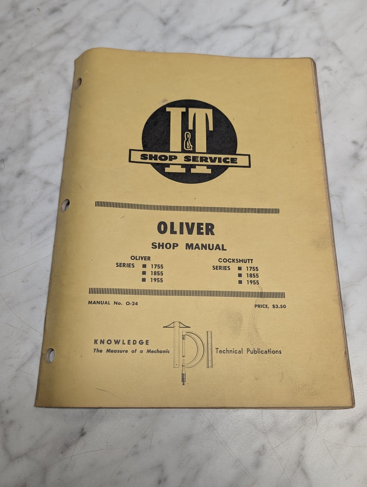 Oliver Shop Manual Series 1755 1855 1955 Cockshutt It Service Repair I&T O-24