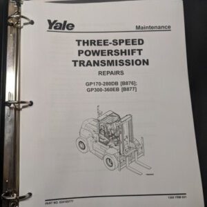 Yale Powershift Transmission Repairs Service Manual Gp 170-280 300-360 Eb 2001