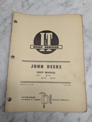 John Deere 2440 2630 2640 Shop Manual Series Jd-40 Service Repair I&T