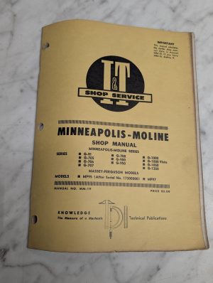 Minneapolis-Moline G-Vi G-705 G-707 G-708 G-900 G-1000 G-1000 Vista I&T Mm-19