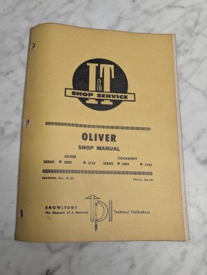 Oliver 2050 2150 Cockshutt Shop Manual Service Repair Maintenance Guide I&T O-22