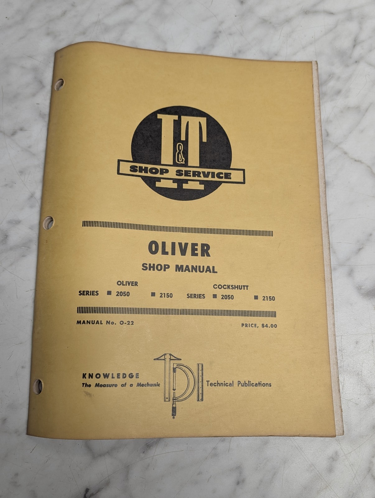 Oliver 2050 2150 Cockshutt Shop Manual Service Repair Maintenance Guide I&T O-22