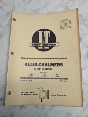 Allis-Chalmers Shop 180 185 190Xt 200 7000 Manual Service Repair I&T Ac-31