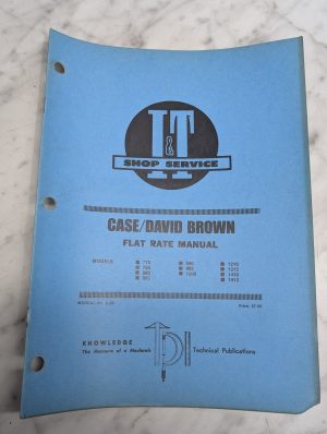Flat Rate Case David Brown I&T Models 770 780 1200 1210 1212 1410 1412 C-30