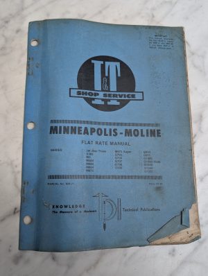 Flat Rate Minneapolis-Moline I&T G1050 G1355 G1000 G900 G950 G706 Mm-21