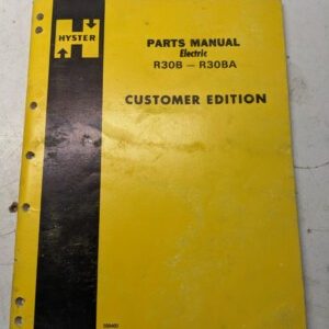 Hyster Fork Lift Truck Service Repair Parts List Book Manual R 30 B Ba 1974