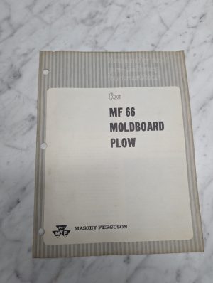 Massey-Ferguson 66 Moldboard Plow Assembly Pre-Delivery Instructions Manual Book