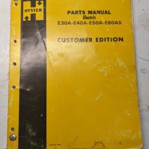 Hyster Fork Lift Truck Service Repair Parts List Book Manual E 30 40 50 60 A As