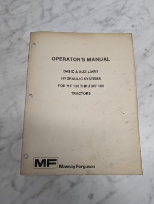 Massey Ferguson 130 Thru 180 Operators Owners Manual Maintenance Guide Book