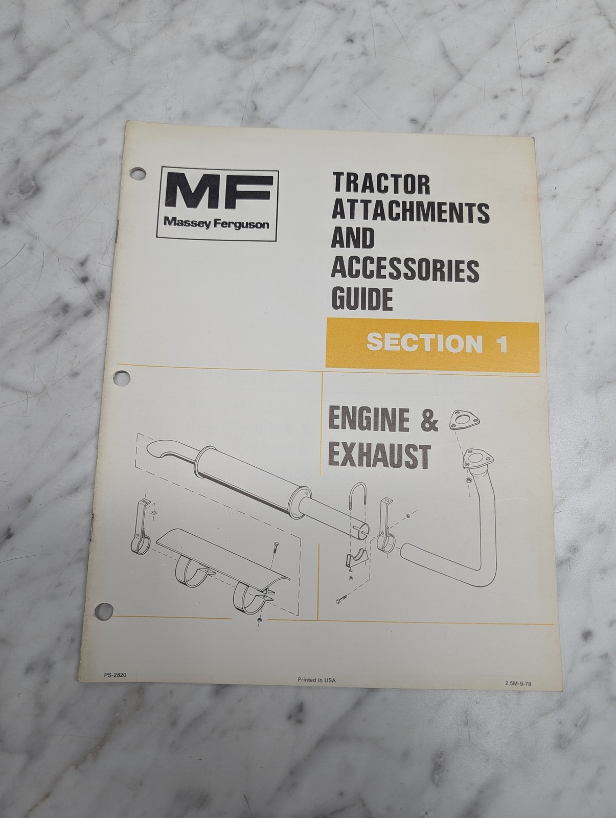 Massey Ferguson Tractor Attachments Accessories Section 1 Engine Exhaust Manual