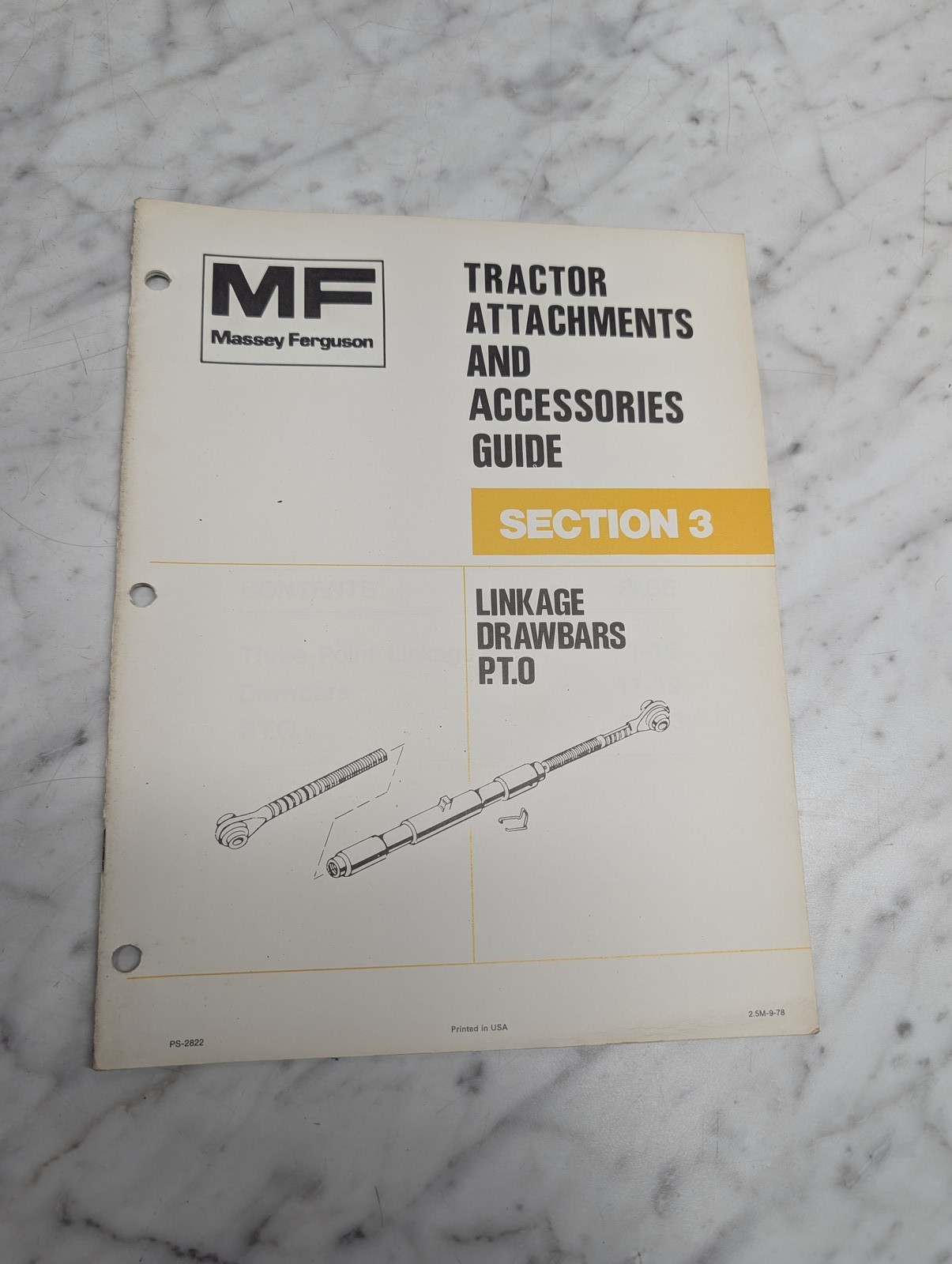 Massey Ferguson Tractor Attachments Accessories Section 3 Linkage Drawbars