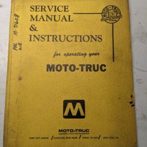 Moto-Truc Service Repair Manual Parts List Shop Book Forklift Truck Pal-Wr