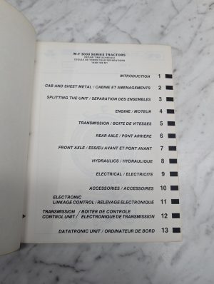 M-F 3000 Series Tractors 1449 198 M1 Repair Time Schedule Manual Service Shop